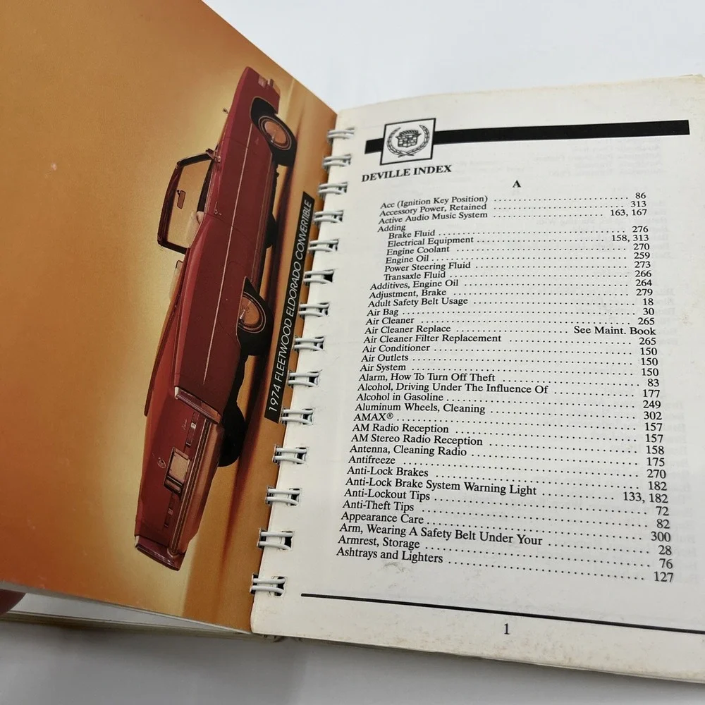 1994 Cadillac DeVille Concours Owners Manual Handbook OEM A03B19076